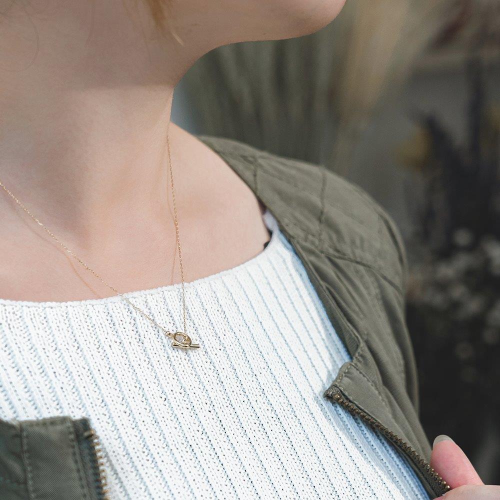 L＆Co. エルアンドコー K10 ネックレス Tバー スタイリッシュ 美品 L&Co.(エルアンドコー)公式サイト】ネックレス｜K10